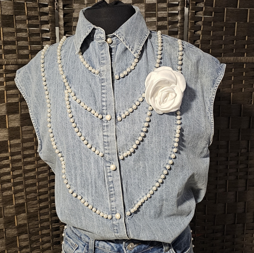 Coquette Denim blouse
